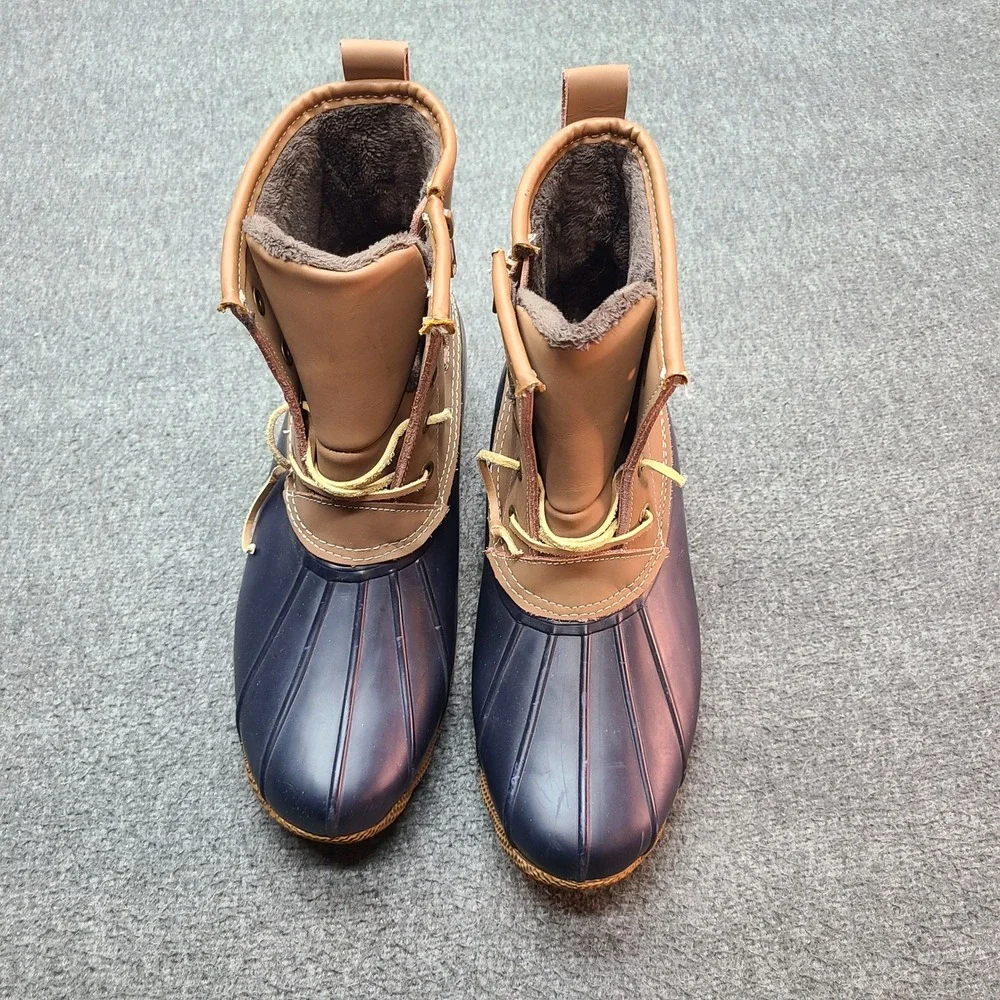 Serra Women's Insulated Duck Boots Tan‎ Brown Navy Size 9 Waterproof